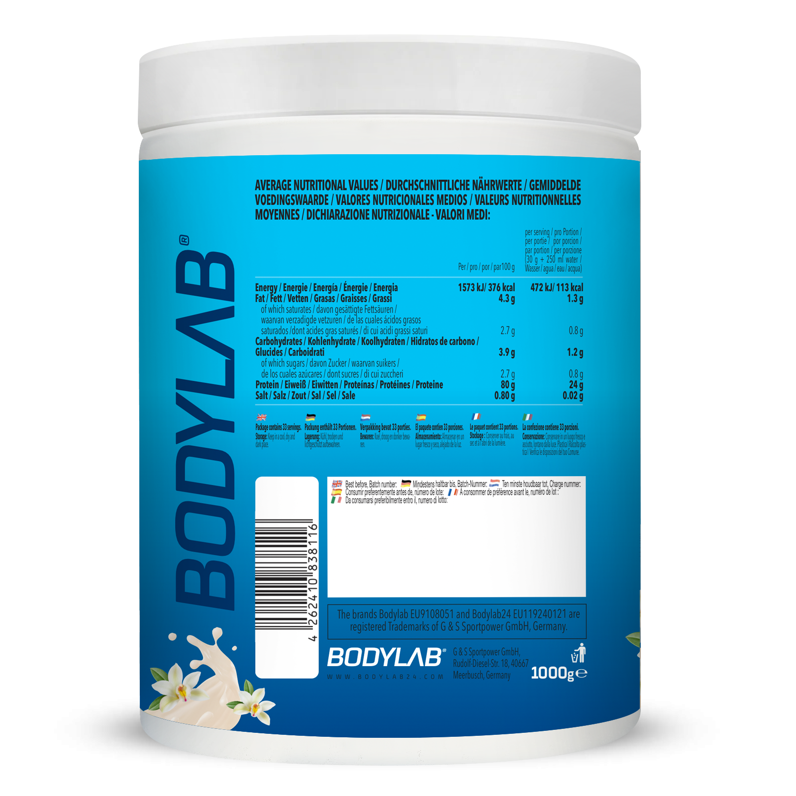 bodylab24-3k-protein-1000g-whey-casein-und-eiprotein-mehrkomponenten-protein image 3