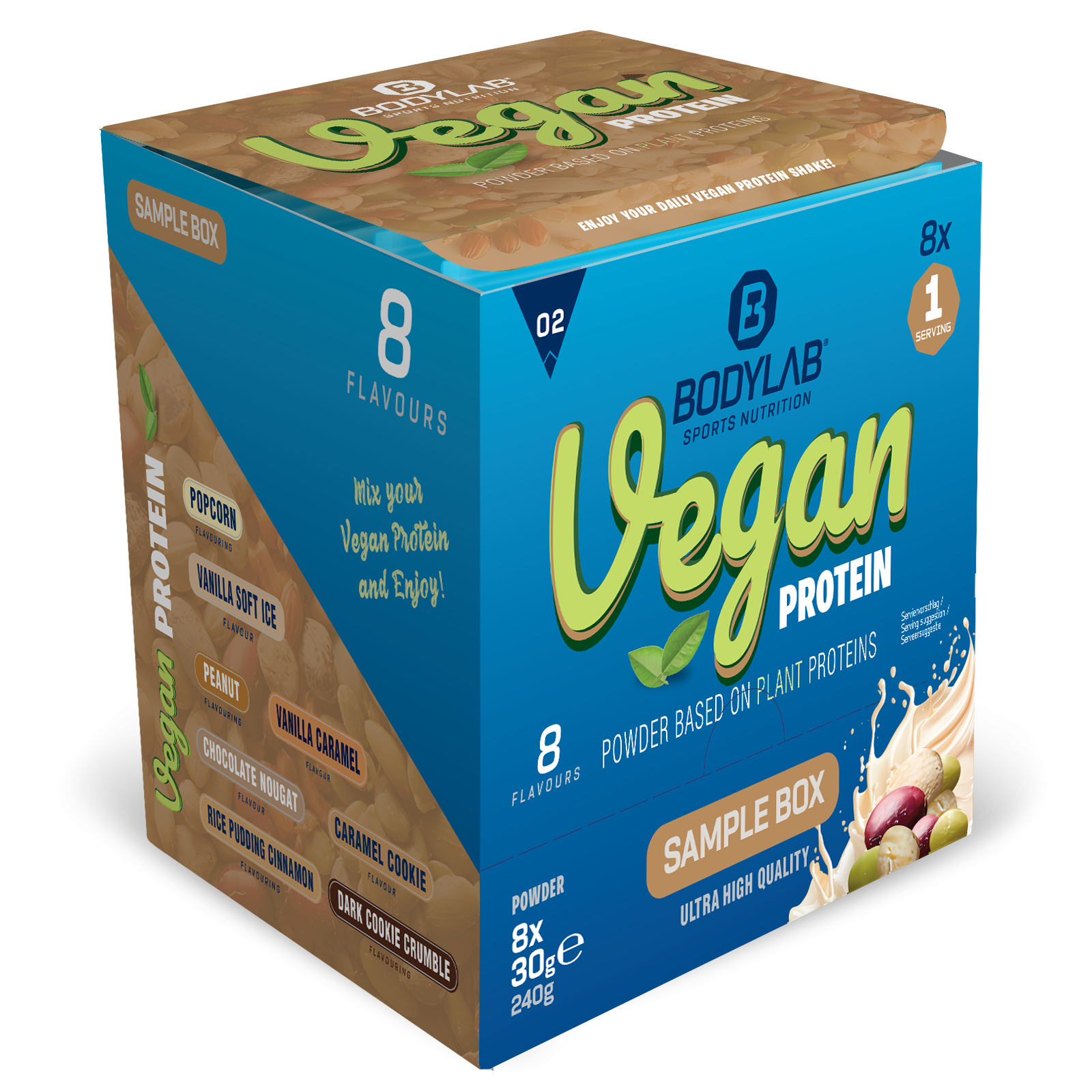 bodylab24-vegan-protein-probierbox-8x30g-probenbox image 1