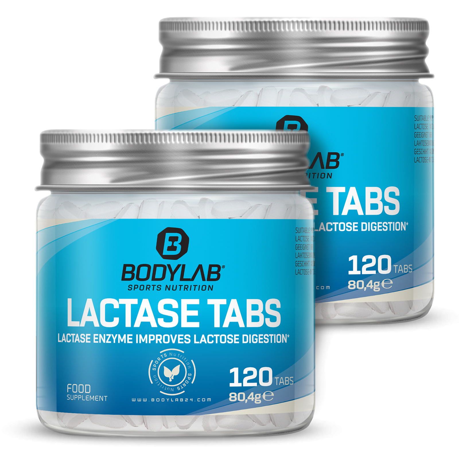bodylab24-lactase-tabs-doppelpack-2-x-120-tabletten image 1