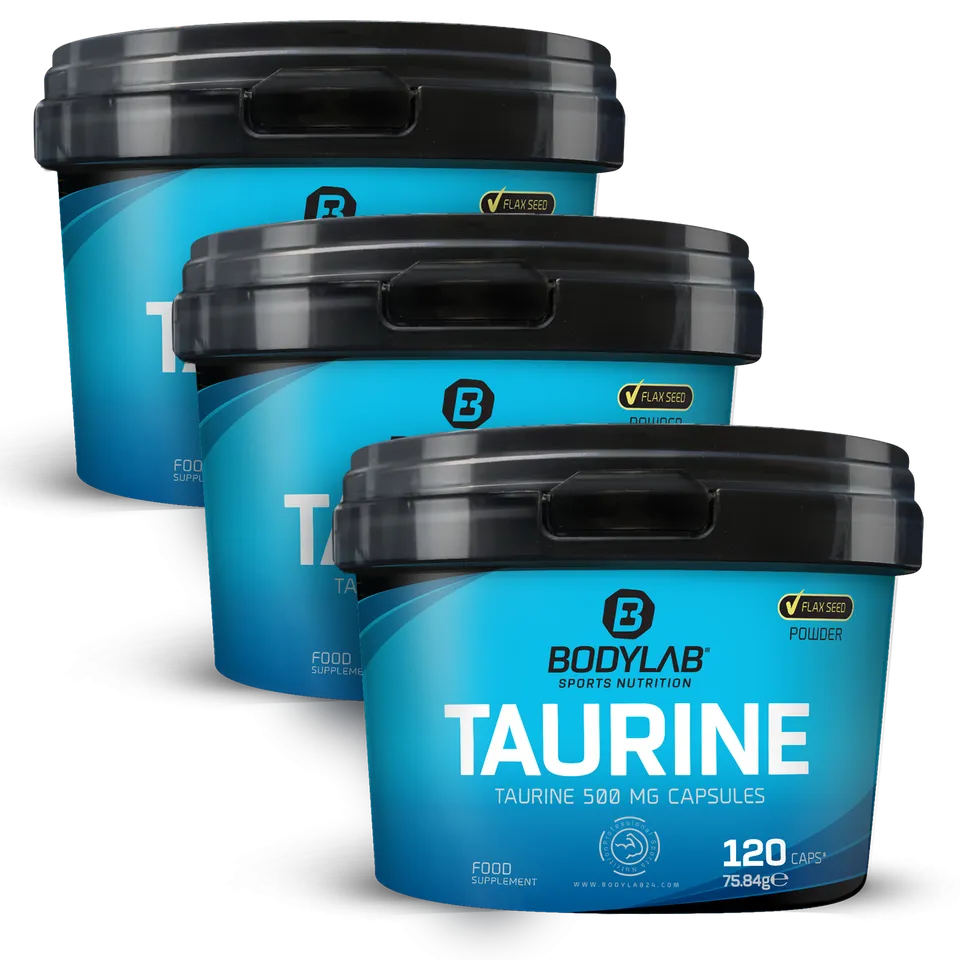 bodylab24-taurine-3-x-120-kapseln-mit-leinsamenpulver-pre-workout-ohne-creatin image 1