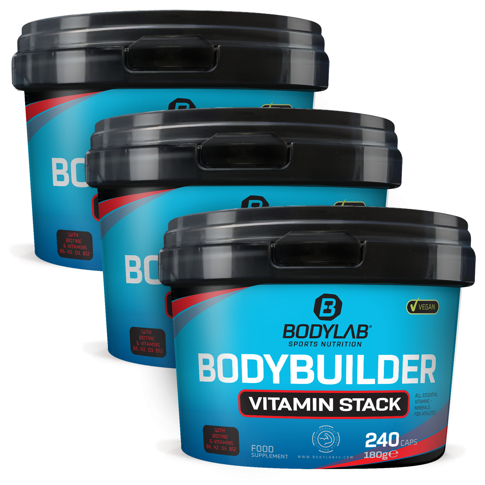 bodylab24-bodybuilder-vitamin-stack-3-x-240-kapseln-multivitamin image 1
