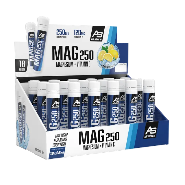 all-stars-mag-250-pure-liquid-magnesium-trinkampullen-zitrone image 1