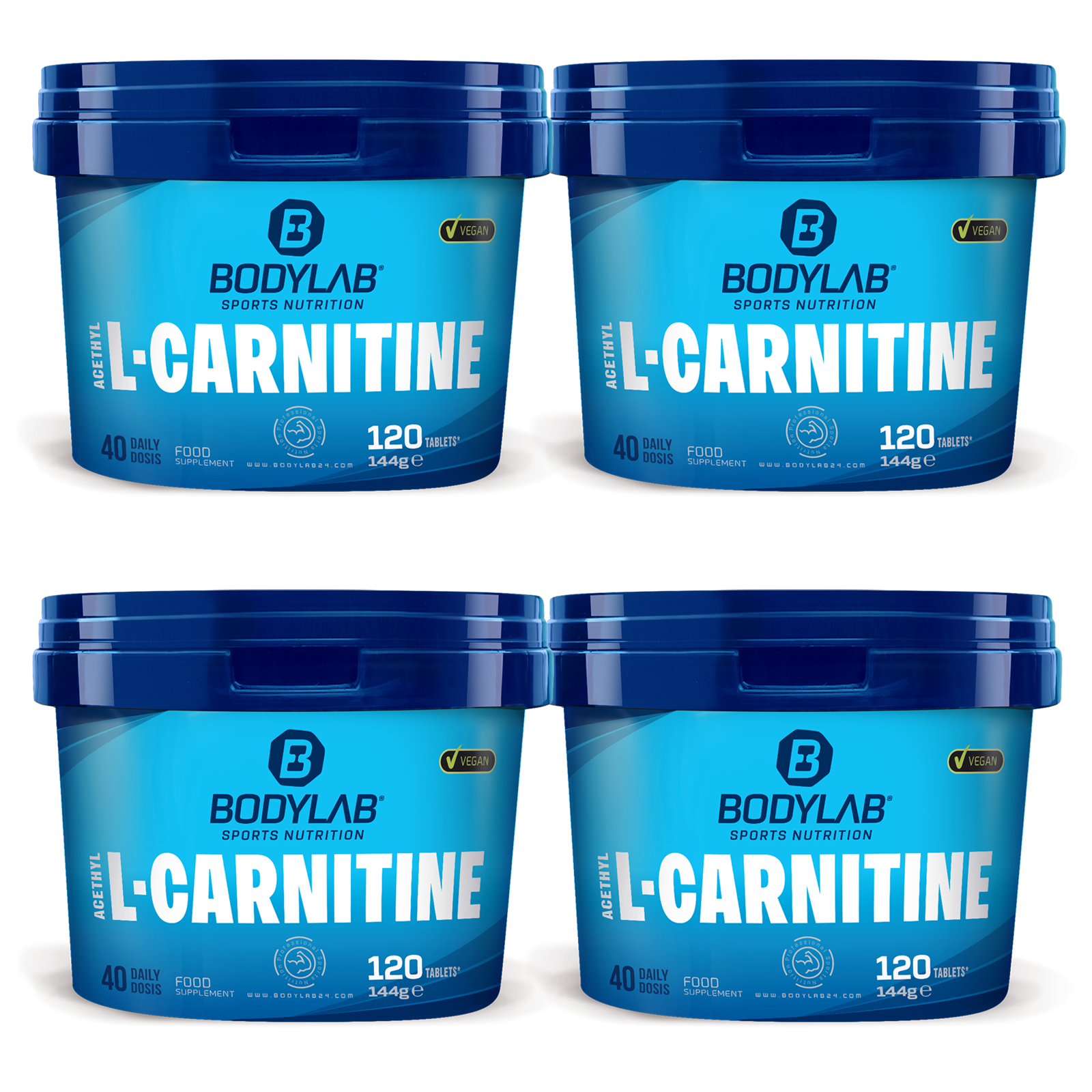 bodylab24-acetyl-l-carnitine-4er-pack-4x120-tabletten image 1
