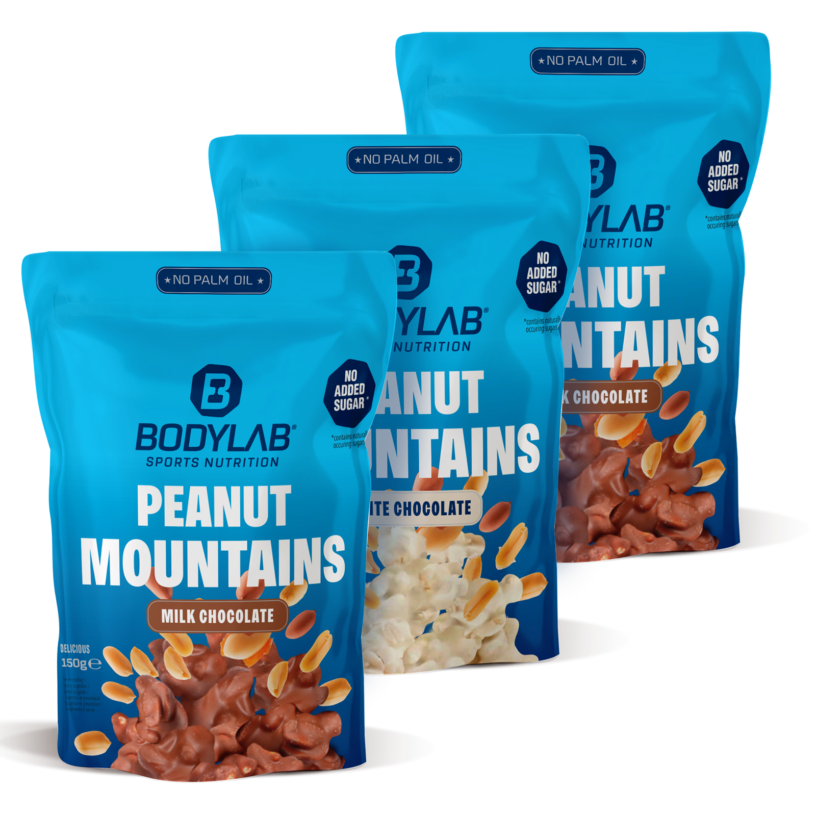bodylab24-peanut-rockies-3-x-150g-schoko-erdn-sse image 1