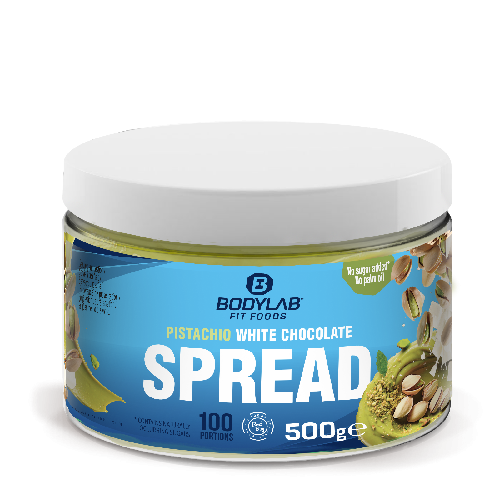 bodylab24-pistachio-white-chocolate-spread-500-g-creme image 1