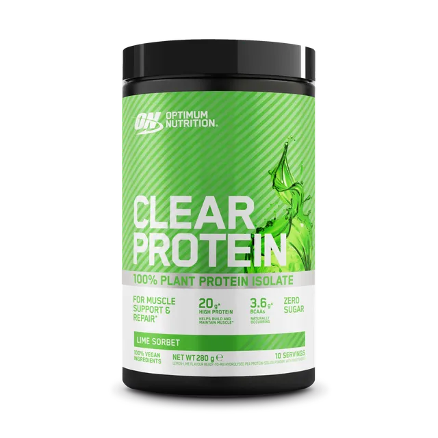 optimum-nutrition-clear-protein-100-plant-isolate-280g-20g-erbsenprotein image 1