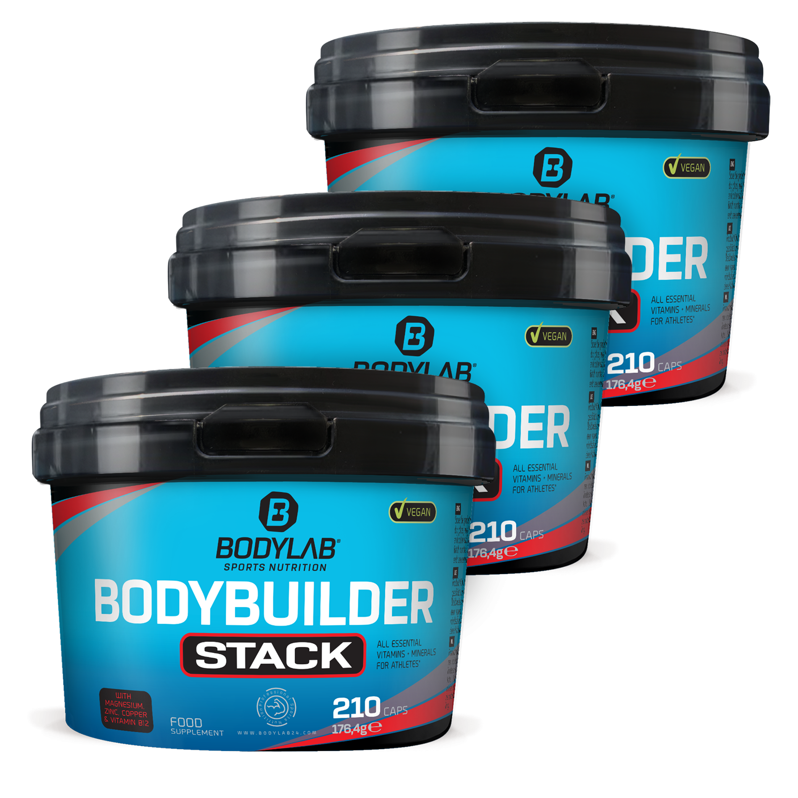 bodylab24-bodybuilder-stack-vitamin-mineral-kapseln-vegan-3-x-210-kapseln image 1