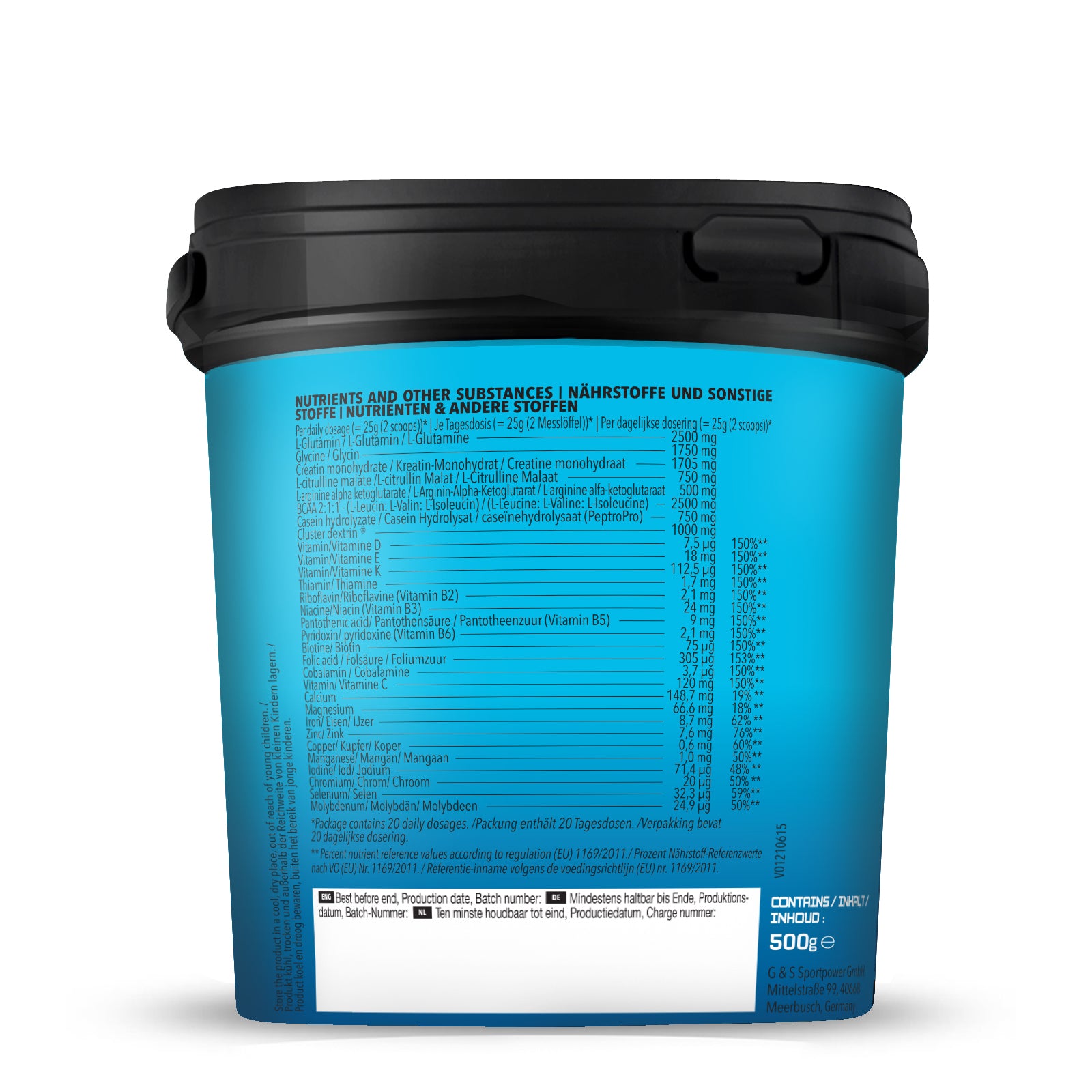 bodylab24-post-workout-extreme-500g-recovery-pulver-fruchtig image 3