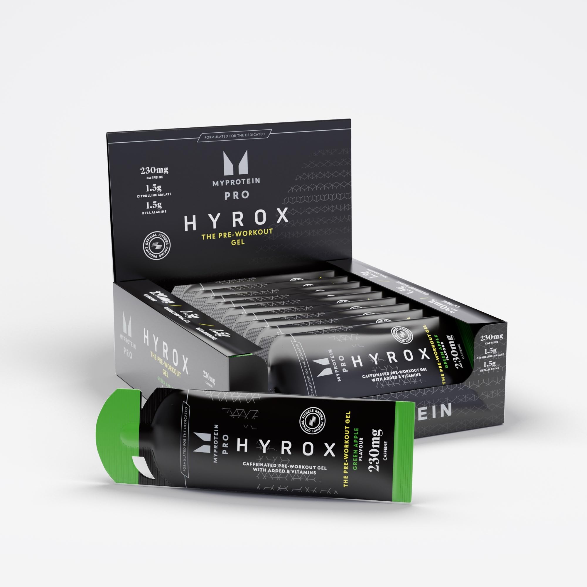 myprotein-pro-x-hyrox-the-pre-workout-gel-green-apple-12x60ml image 1