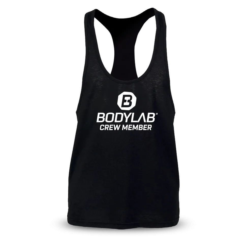 bodylab24-stringer-tank-top-crew-member-schwarz-mit-logo image 1