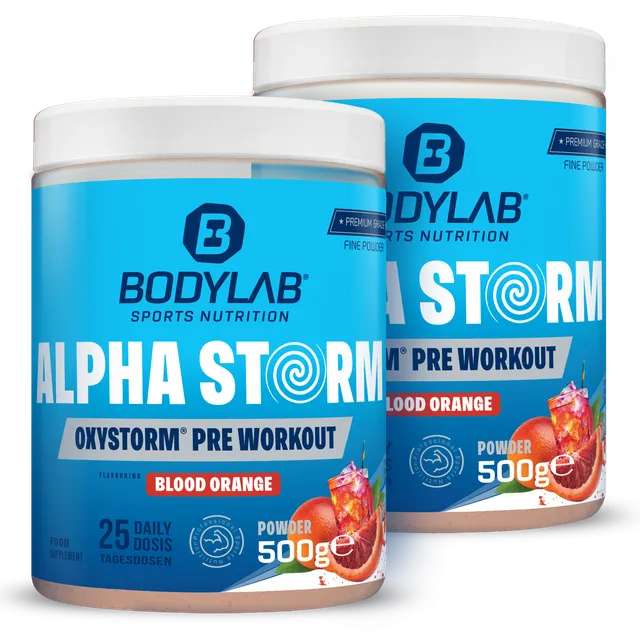 bodylab24-alpha-storm-oxystorm-pre-workout-blood-orange-koffeinfrei-2-x-500g image 1