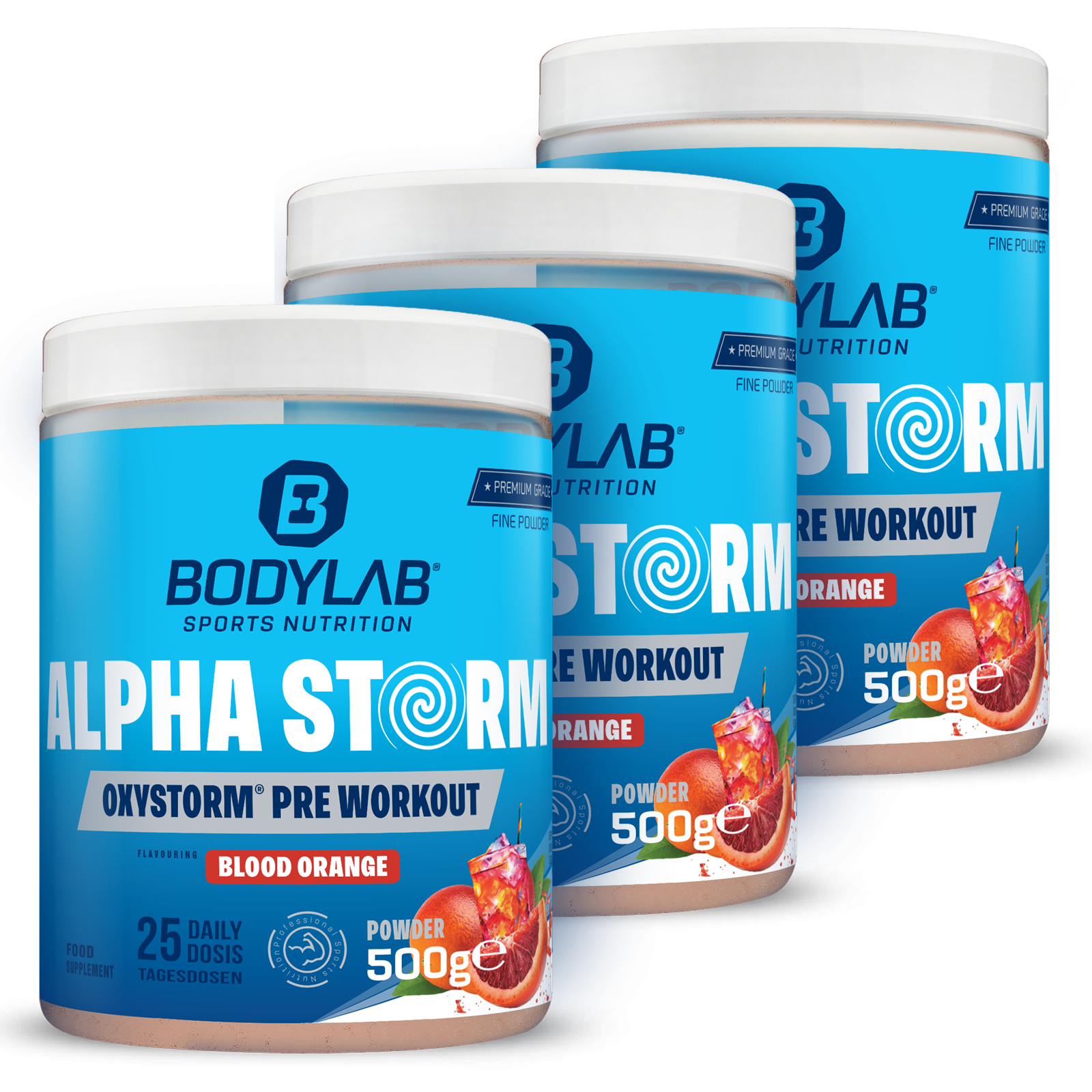 bodylab24-alpha-storm-oxystorm-pre-workout-blood-orange-koffeinfrei-3-x-500g image 1