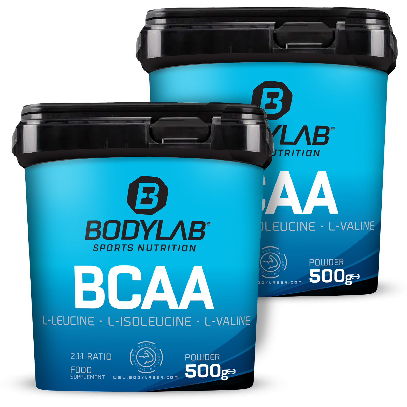 bodylab24-bcaa-powder-2-1-1-doppelpack-2x500g-geschmacksneutral image 1