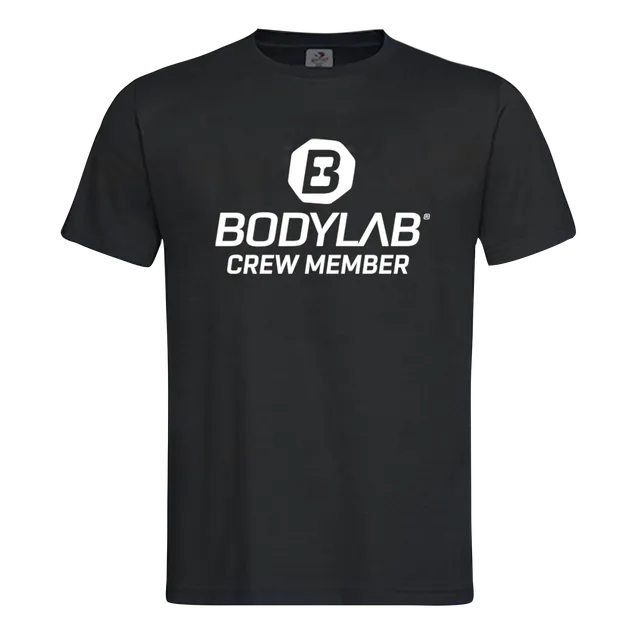 bodylab24-t-shirt-crew-member-schwarz-gym-shirt-mit-brustlogo image 1