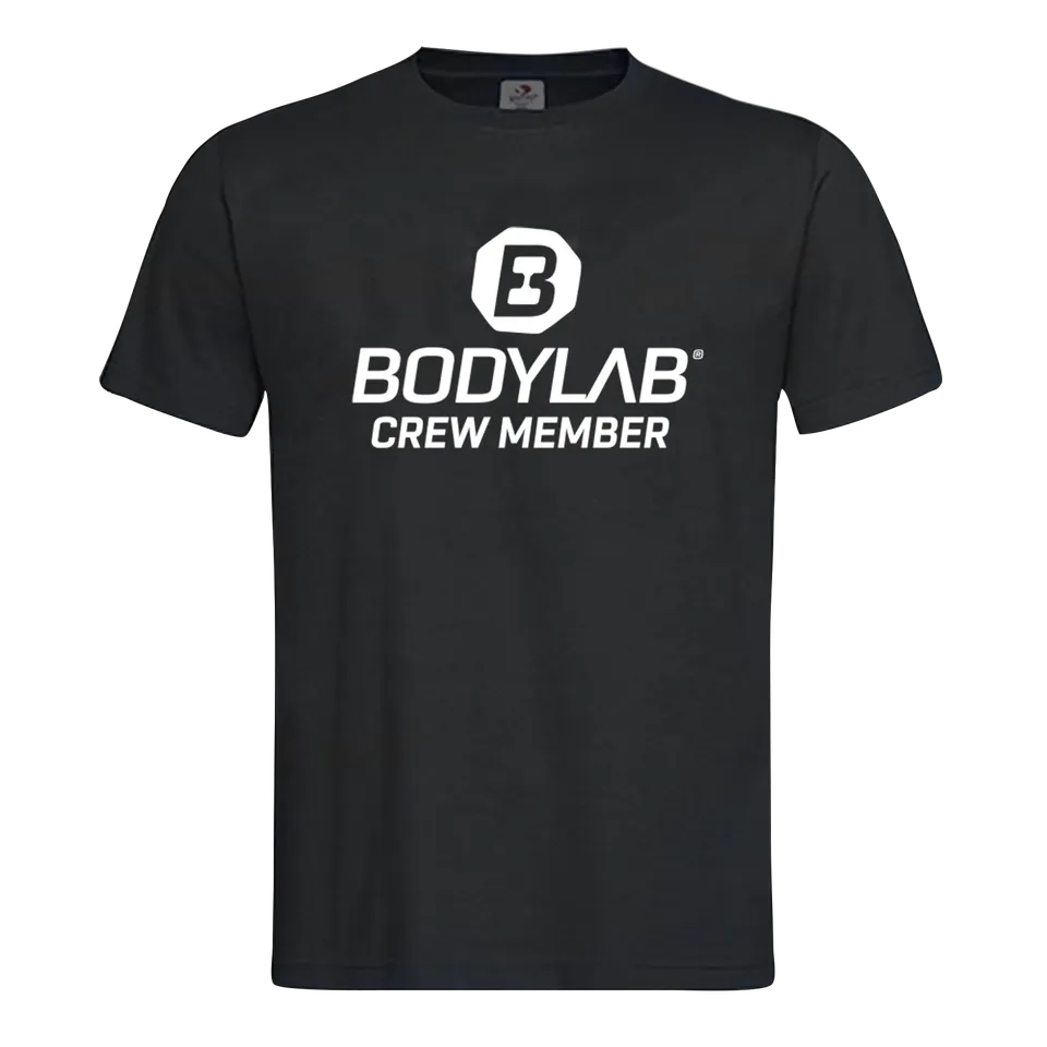 bodylab24-t-shirt-crew-member-schwarz-gym-shirt-mit-brustlogo image 1