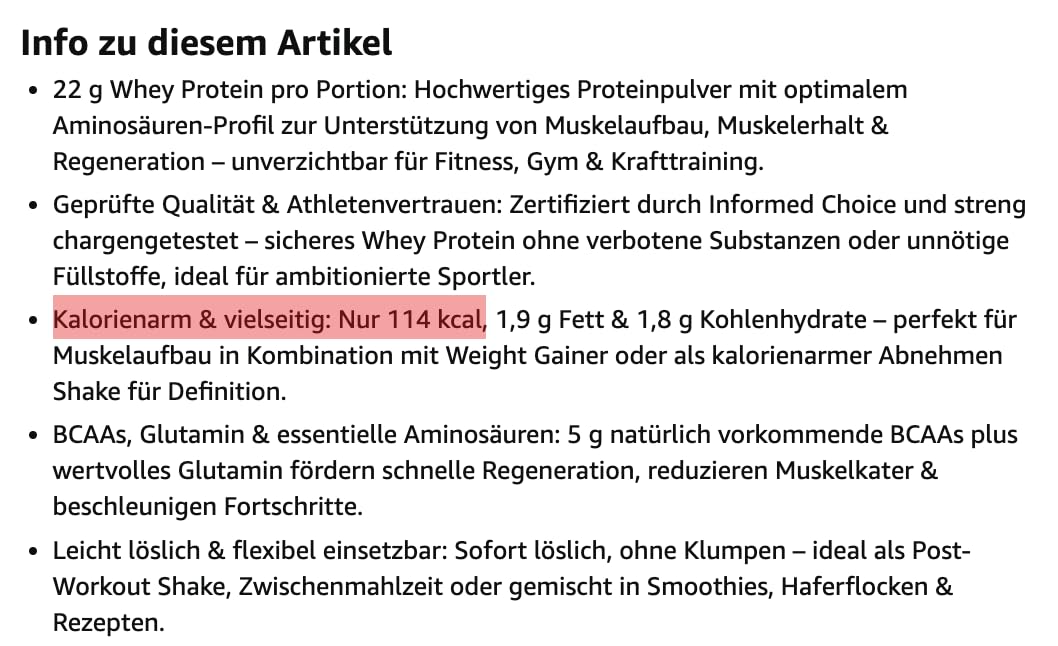 Zuverlässiges Standard Whey