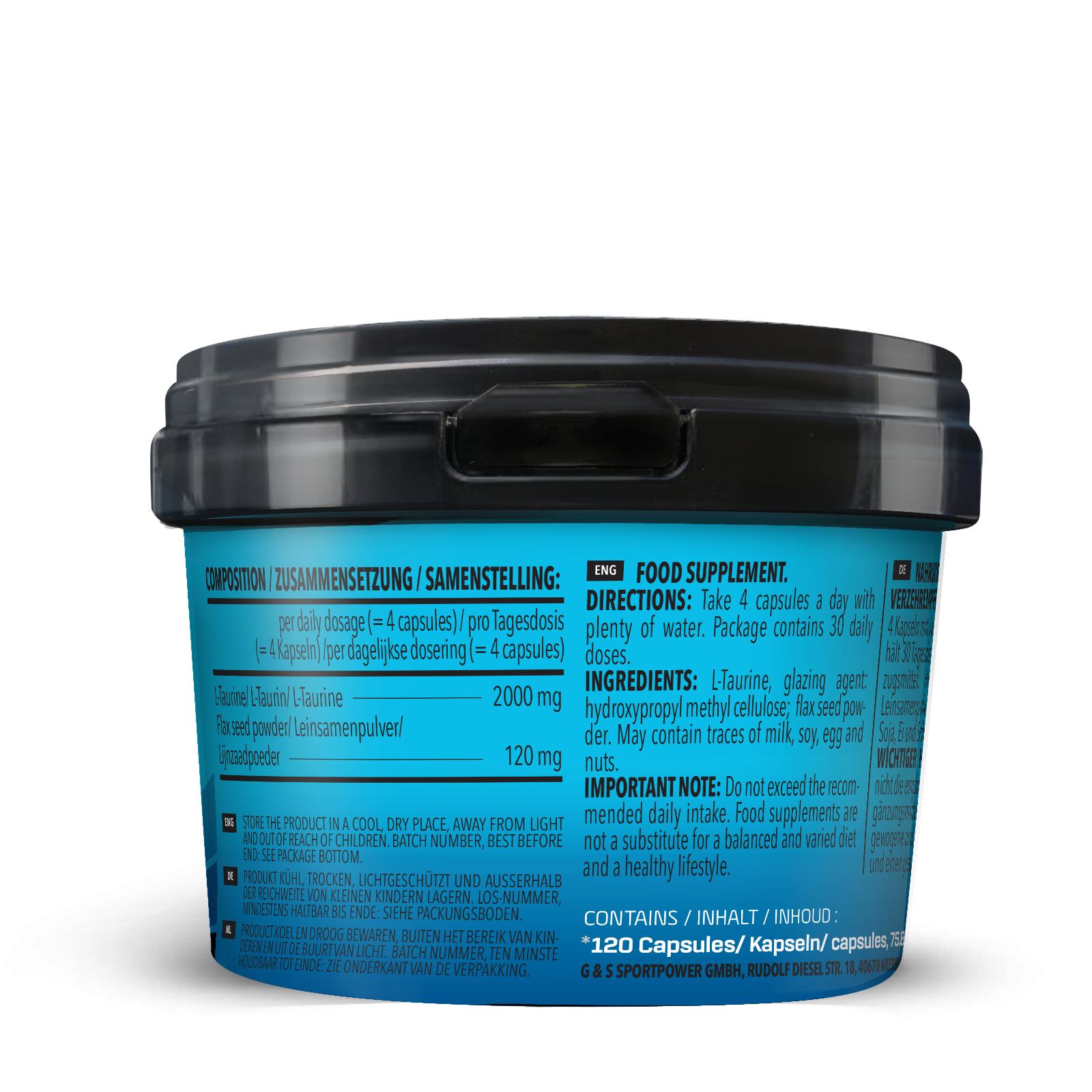 bodylab24-taurine-120-kapseln-taurin-mit-leinsamenpulver image 2