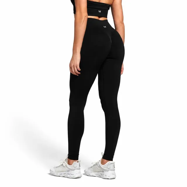 myprotein-mp-tempo-nahtlose-scrunch-leggings-damen-schwarz image 1