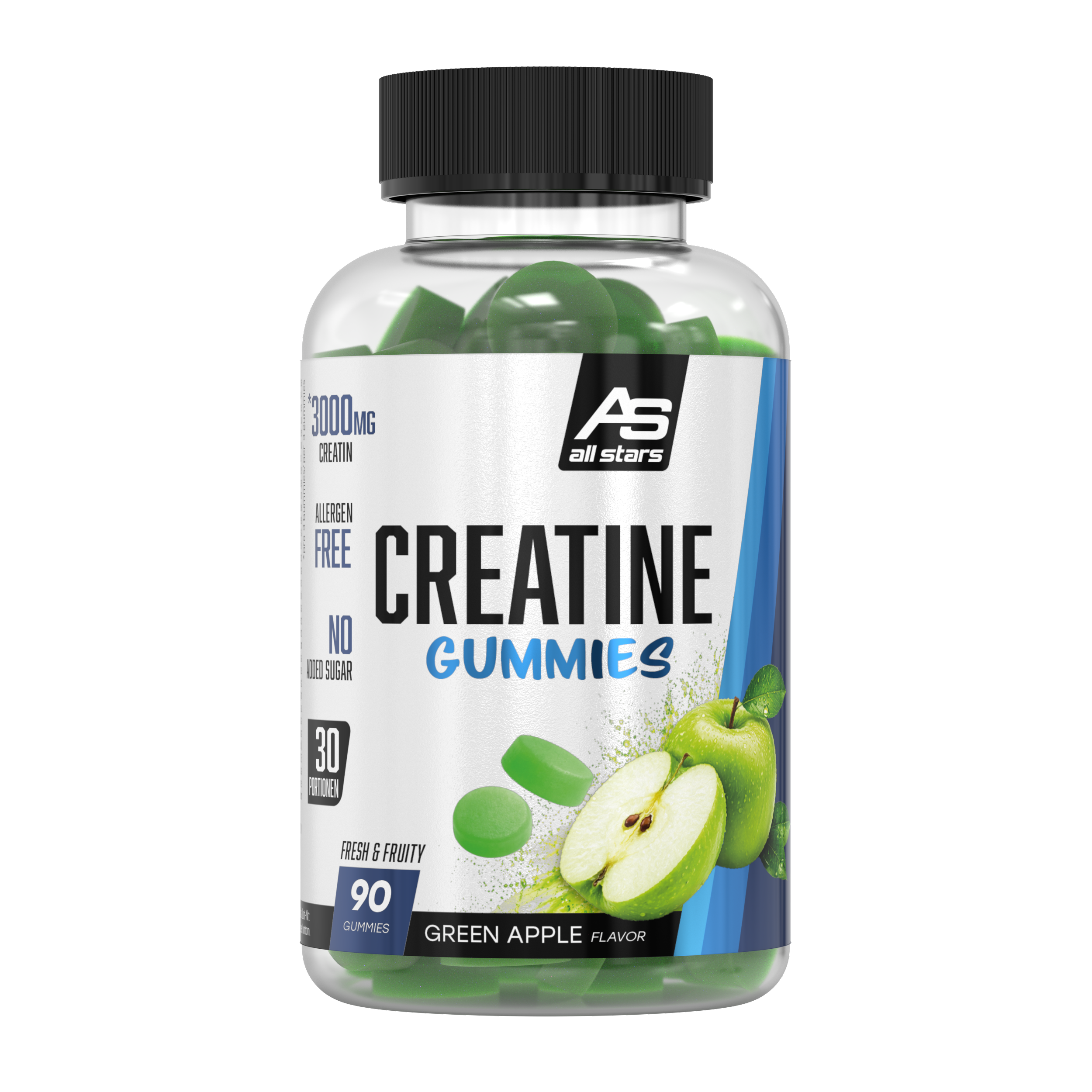 all-stars-creatine-gummies-green-apple-kreatin-monohydrat-fruchtgummi image 1
