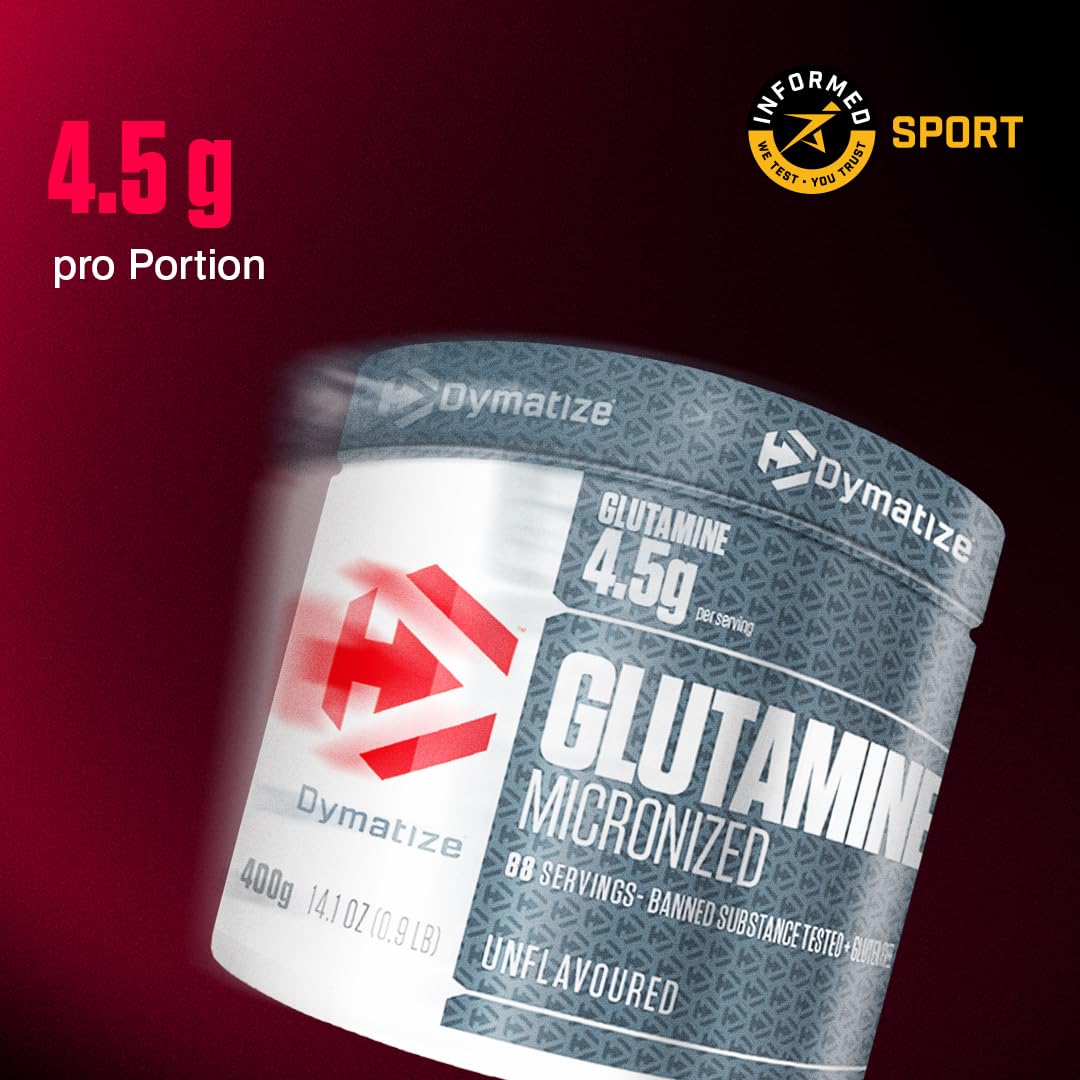dymatize-glutamine-micronized-pulver-neutral-400-g image 2