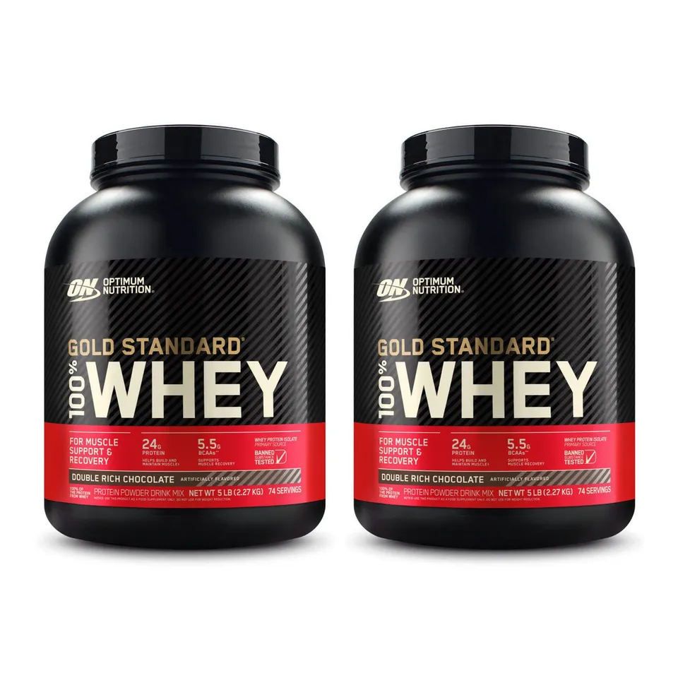 optimum-nutrition-gold-standard-100-whey-protein-doppelpack-2x-5-lbs image 1