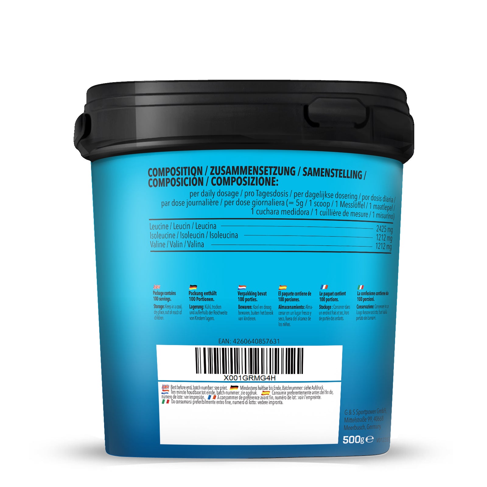bodylab24-bcaa-powder-500g-2-1-1-geschmacksneutral image 2