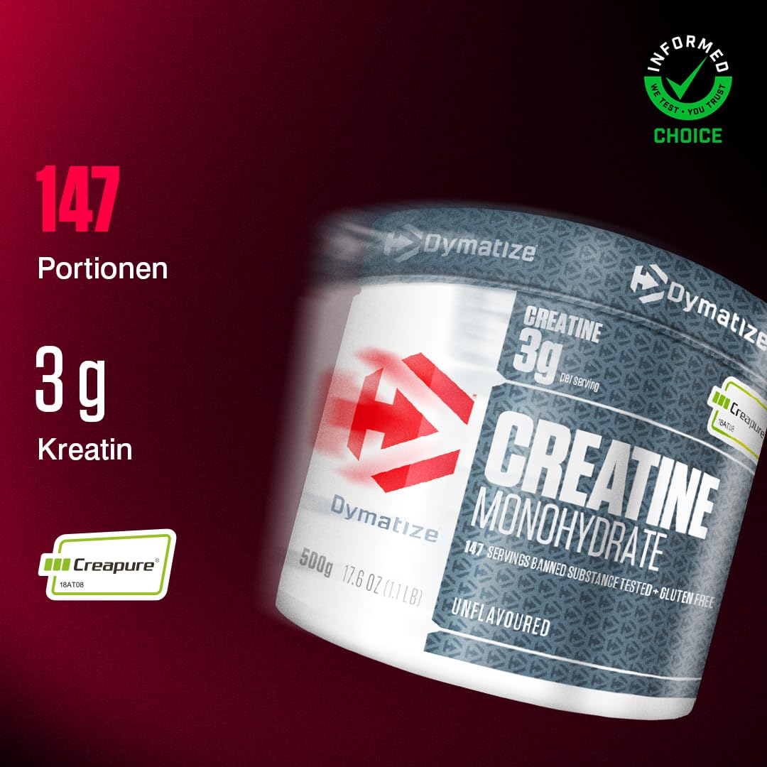 dymatize-creatine-monohydrate-unflavoured-500g-100-creapure-kreatin-pulver image 2