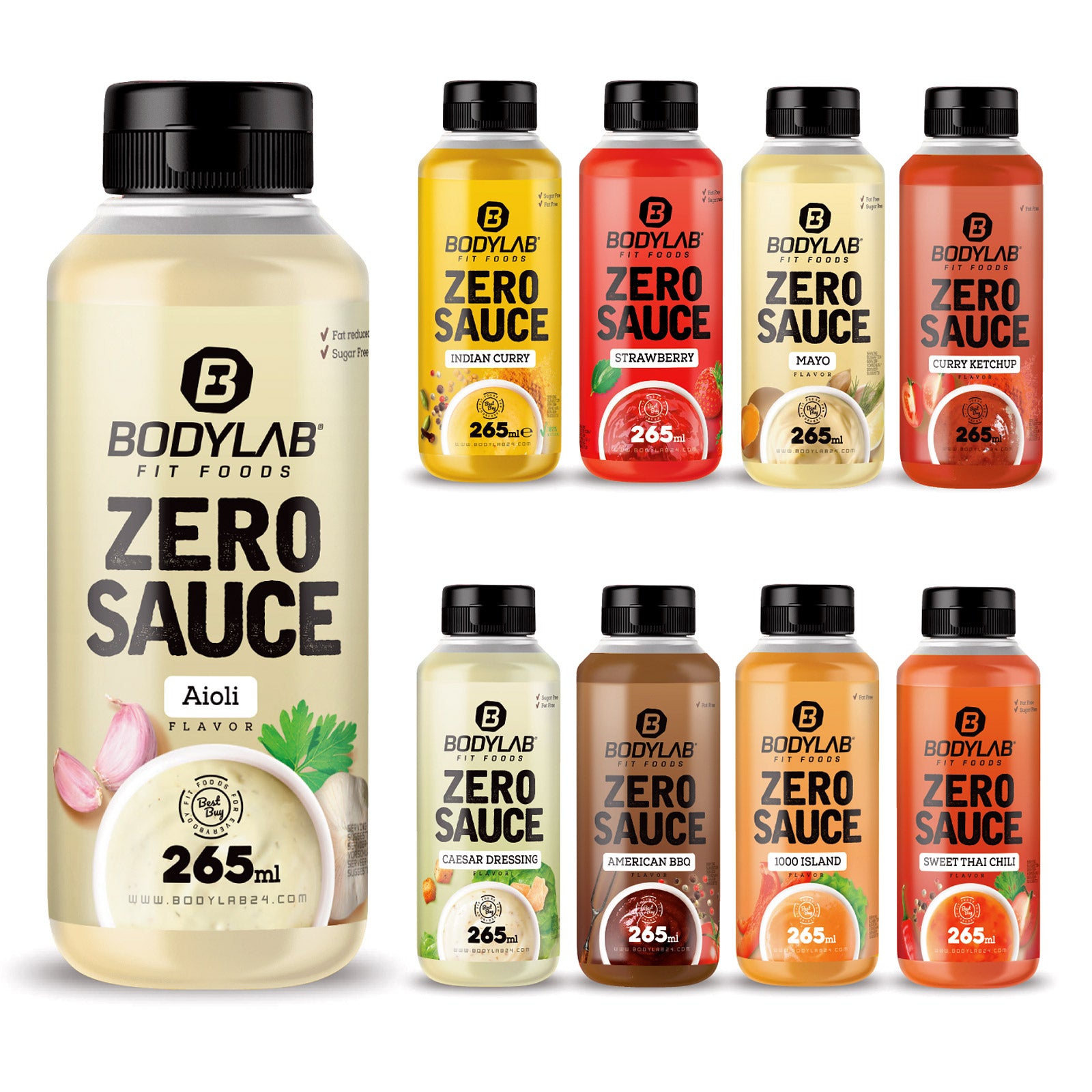 bodylab24-zero-sauce-265ml-kalorienarme-sauce-dressing image 1