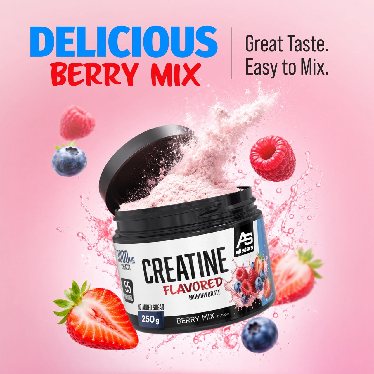 all-stars-creatine-flavored-250-g-dose-green-apple-berry-mix image 2