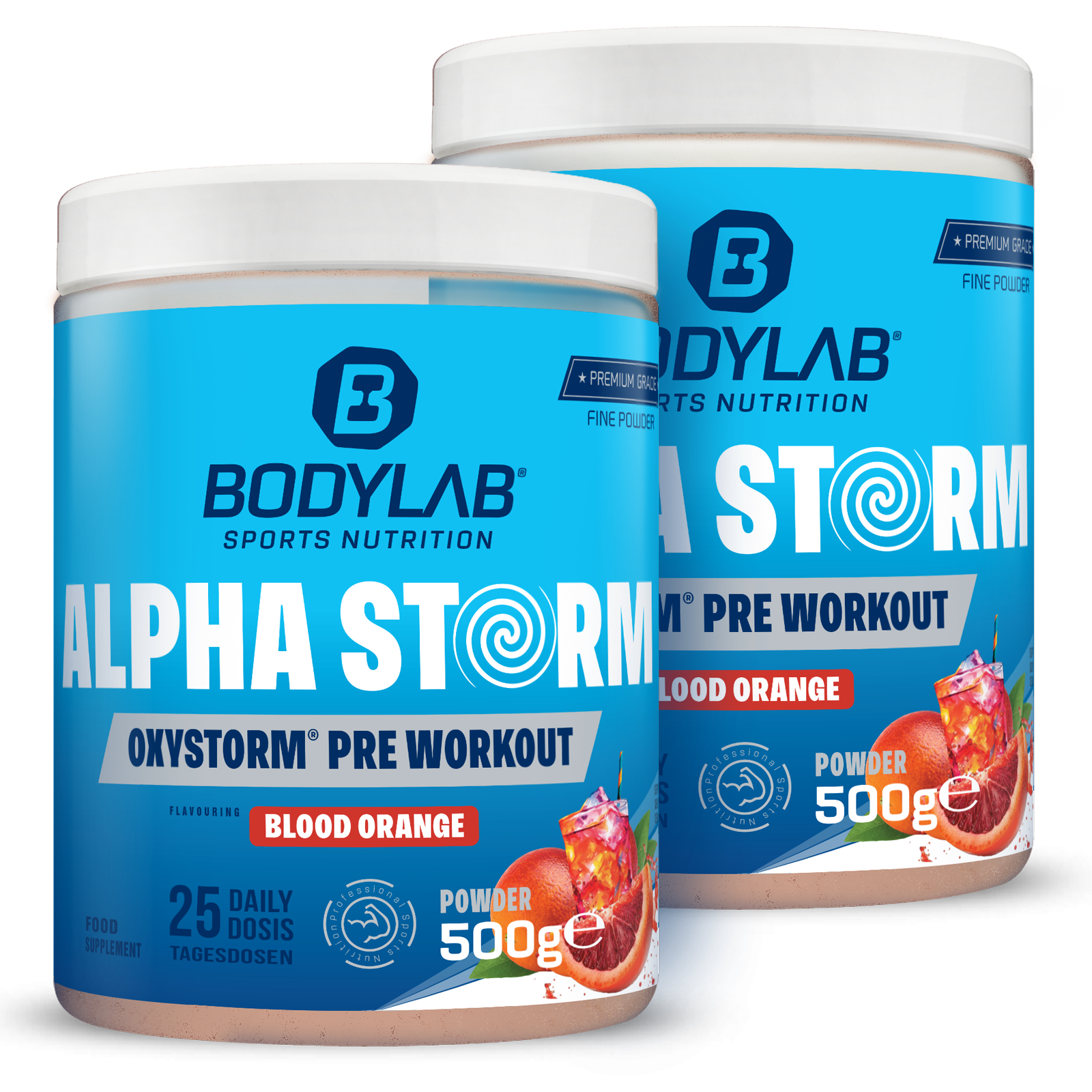 bodylab24-alpha-storm-oxystorm-pre-workout-blood-orange-koffeinfrei-2-x-500g image 1