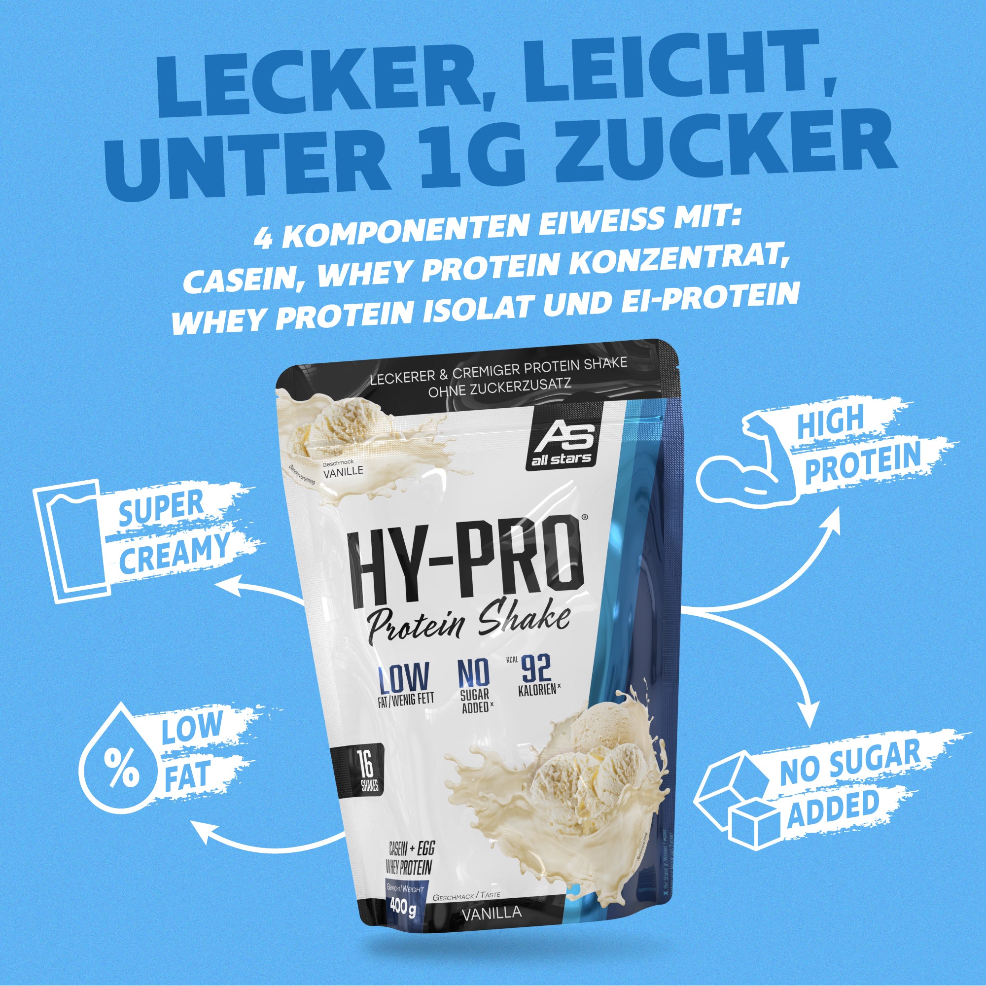 all-stars-hy-pro-protein-mehrkomponenten-protein-400-g-beutel image 2