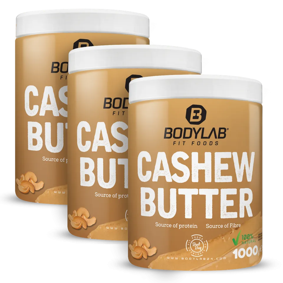 bodylab24-100-cashew-butter-3-x-1000g-cashewmus-ohne-zus-tze image 1