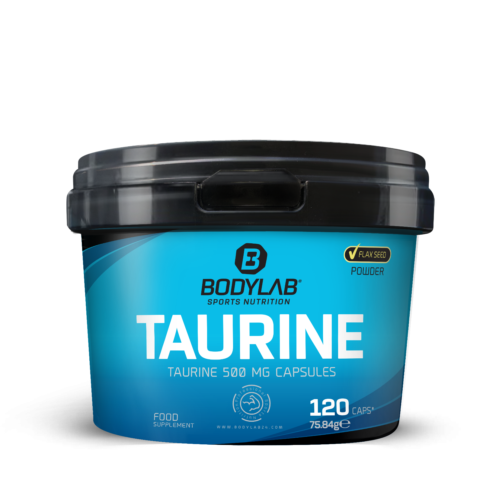 bodylab24-taurine-120-kapseln-taurin-mit-leinsamenpulver image 1