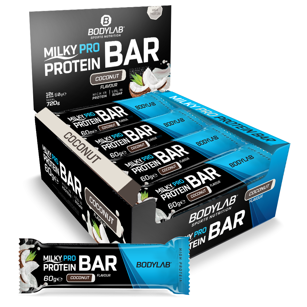 bodylab24-milky-pro-protein-bar-vollmilchschokolade-12x60g image 1