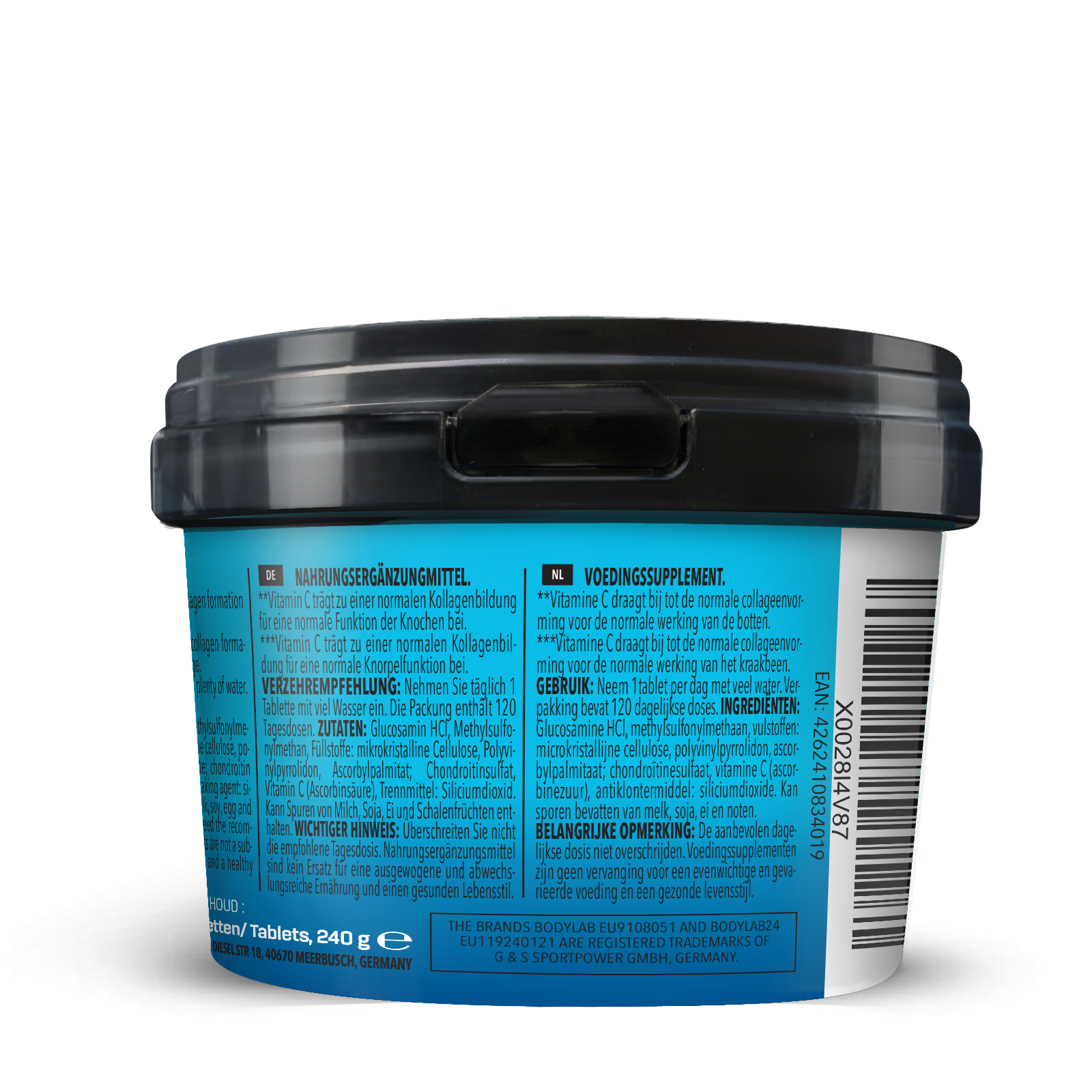bodylab24-joint-and-tendon-gelenk-supplement-120-tabletten-mit-glucosamin-msm-vi image 3