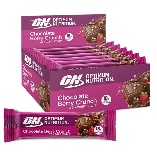 optimum-nutrition-chocolate-berry-crunch-protein-bar-18g-high-protein-riegel image 1