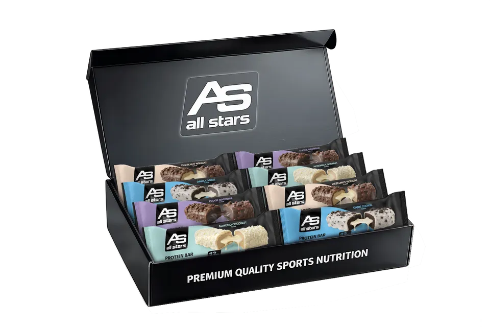 all-stars-smooth-core-protein-bar-trybox-mixed-box-mit-8-riegeln-in-4-sorten image 1