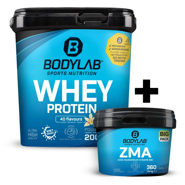 bodylab24-whey-protein-2-kg-big-pack-zma-360-kapseln-set image 1