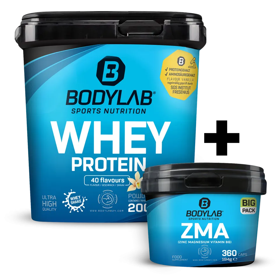 bodylab24-whey-protein-2-kg-big-pack-zma-360-kapseln-set image 1