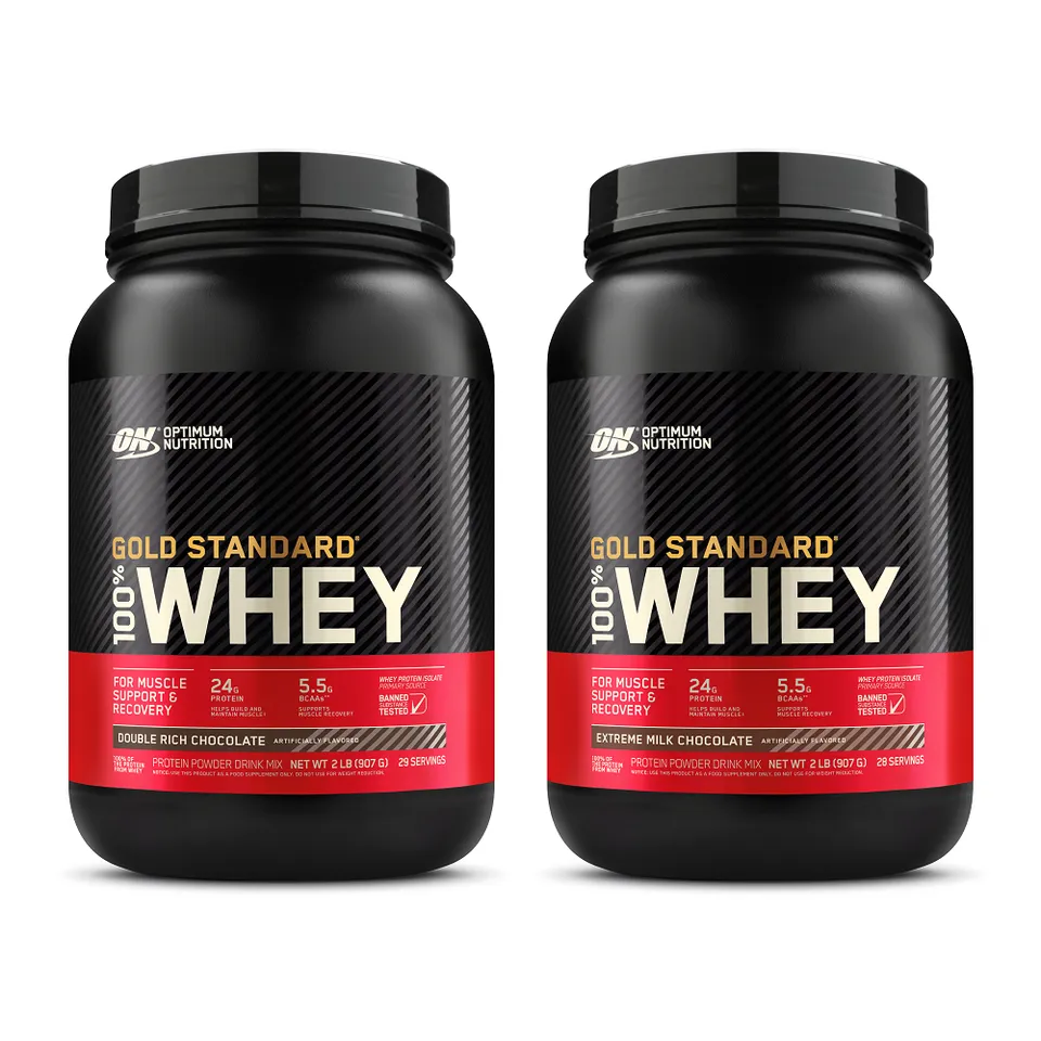 optimum-nutrition-gold-standard-100-whey-protein-doppelpack-2x-2-lbs image 1
