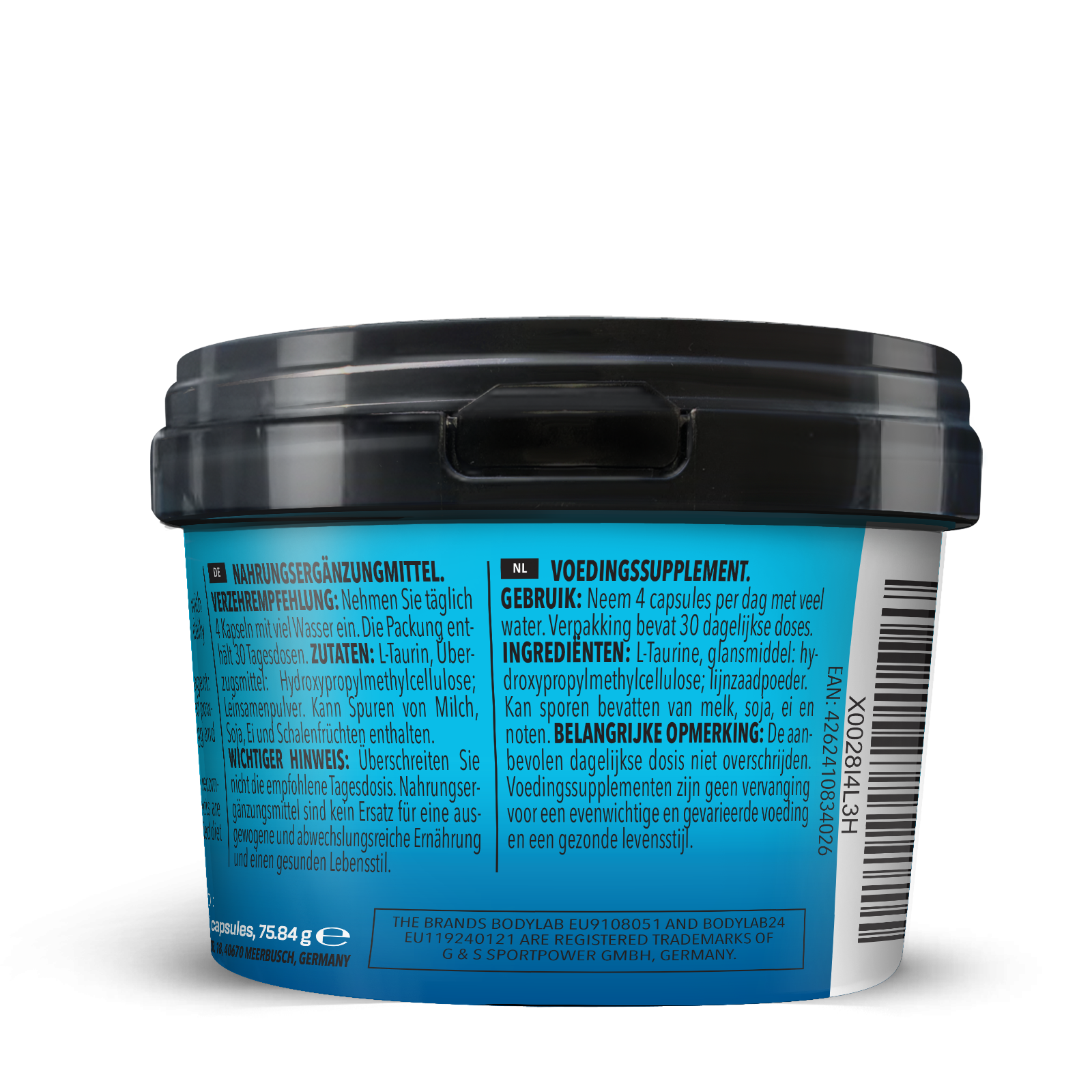 bodylab24-taurine-120-kapseln-taurin-mit-leinsamenpulver image 3