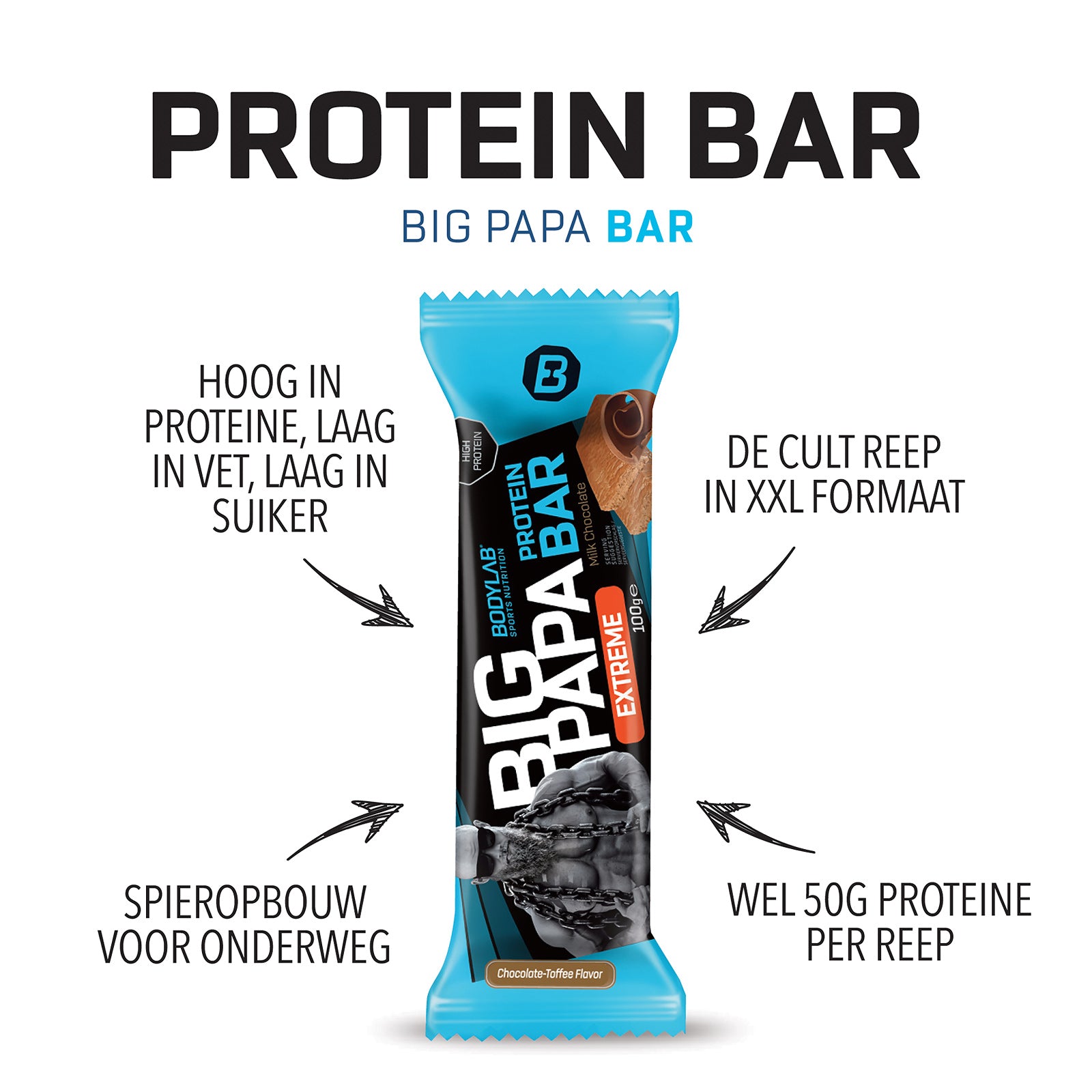bodylab24-big-papa-50-protein-bar-extreme-12x100g image 7
