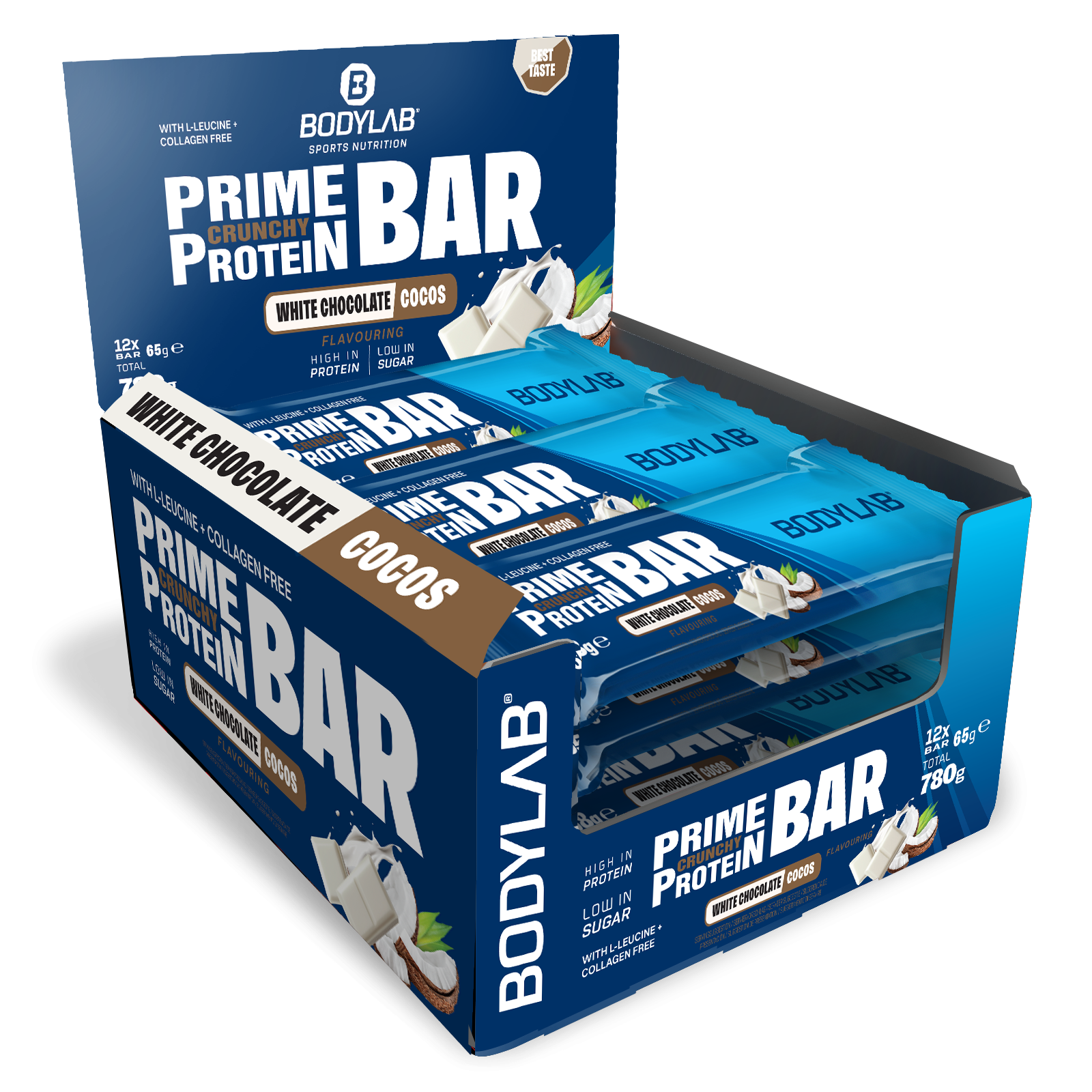 bodylab24-prime-crunchy-protein-bar-3g-leucin-proteinriegel-12x65g image 6