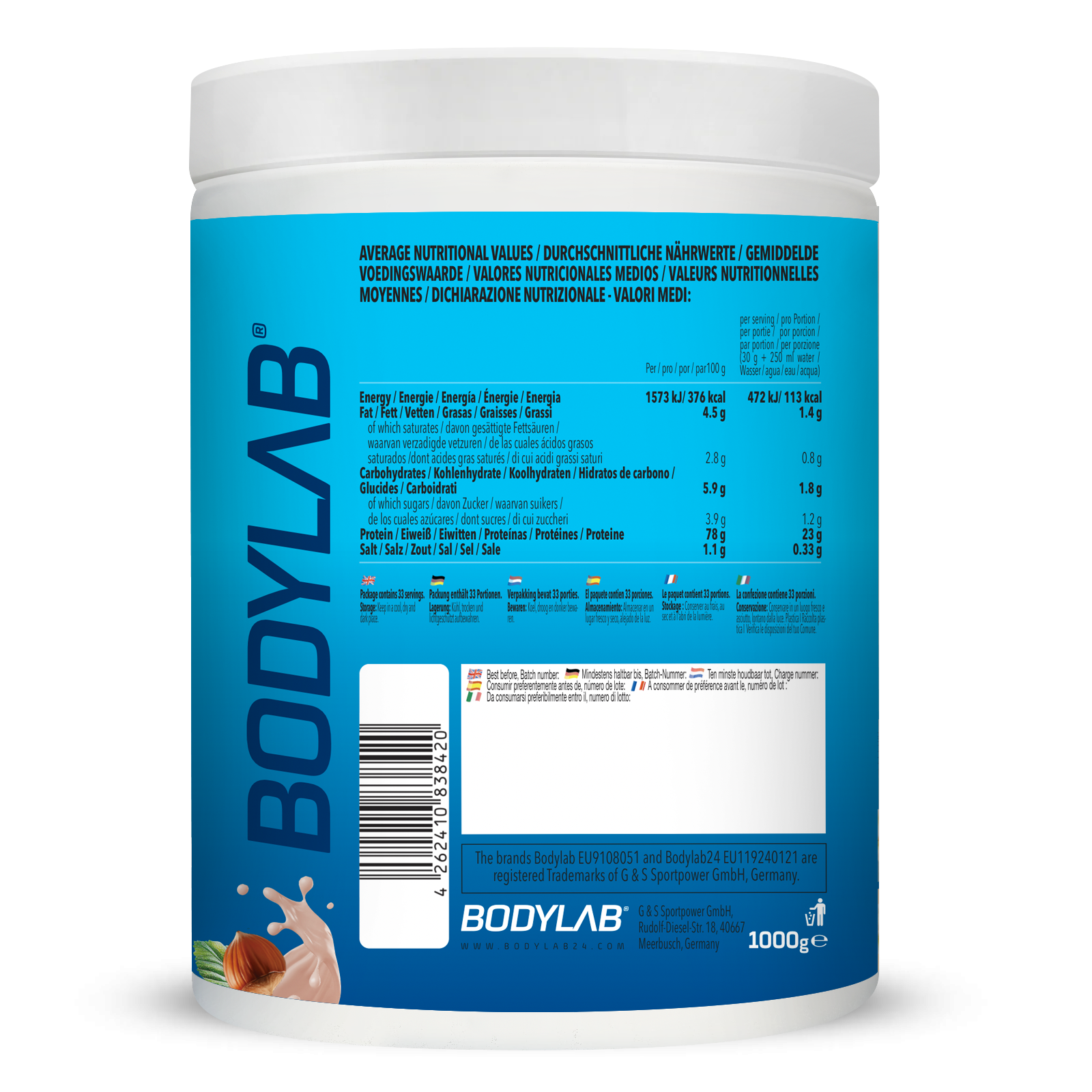 bodylab24-3k-protein-1000g-whey-casein-und-eiprotein-mehrkomponenten-protein image 6