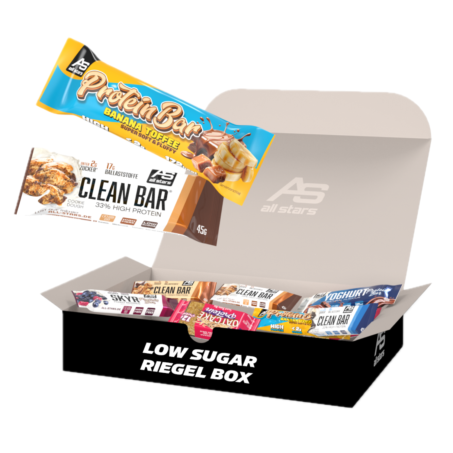 all-stars-low-sugar-riegel-box-15er-proteinriegel-mix image 1