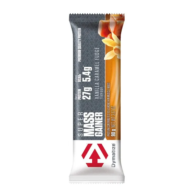 dymatize-super-mass-gainer-bar-vanilla-caramel-fudge-90g-27g-protein image 1