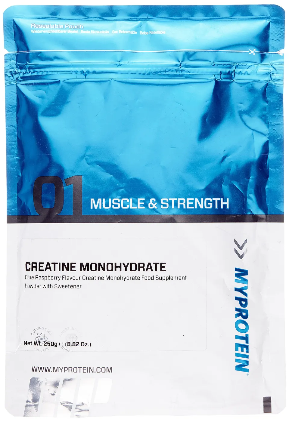 myprotein-creatine-monohydrate-blue-raspberry-250g-kreatin-pulver image 1