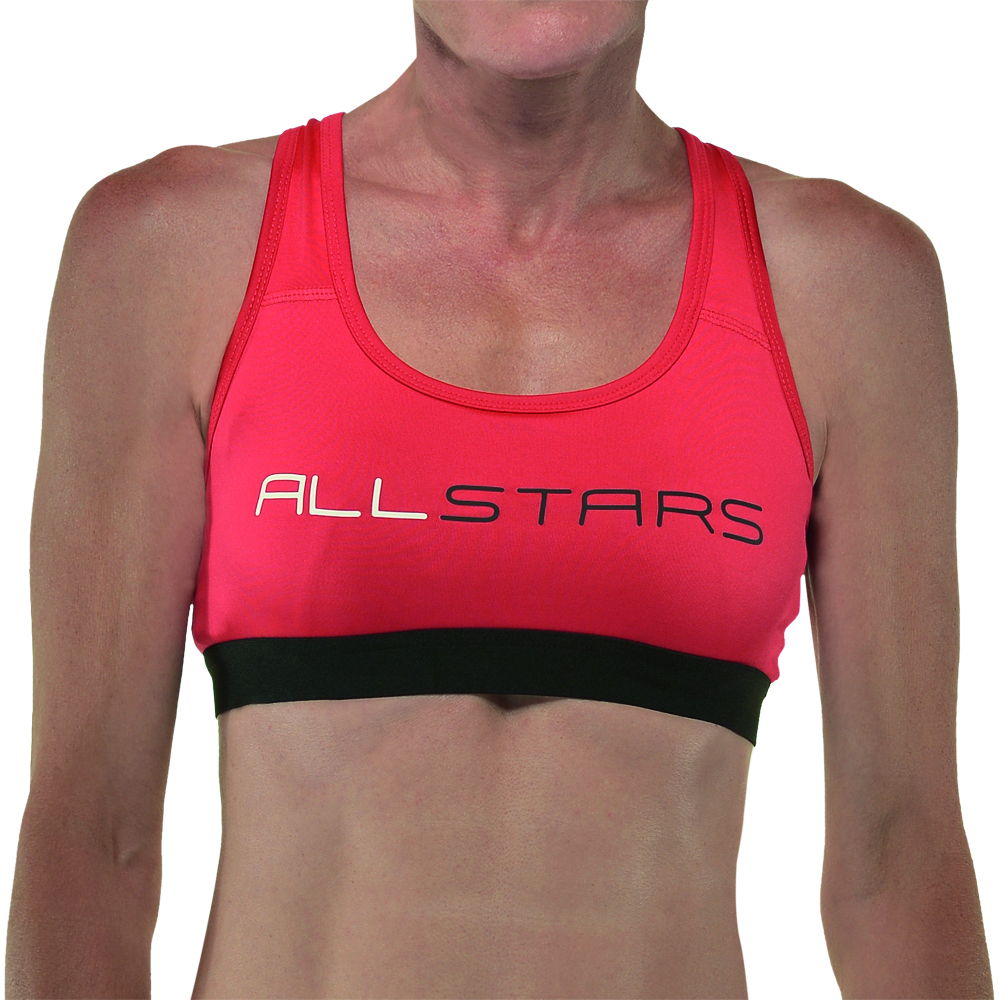 all-stars-sport-bh-mit-schriftzug-racerback-fitness-bustier image 2
