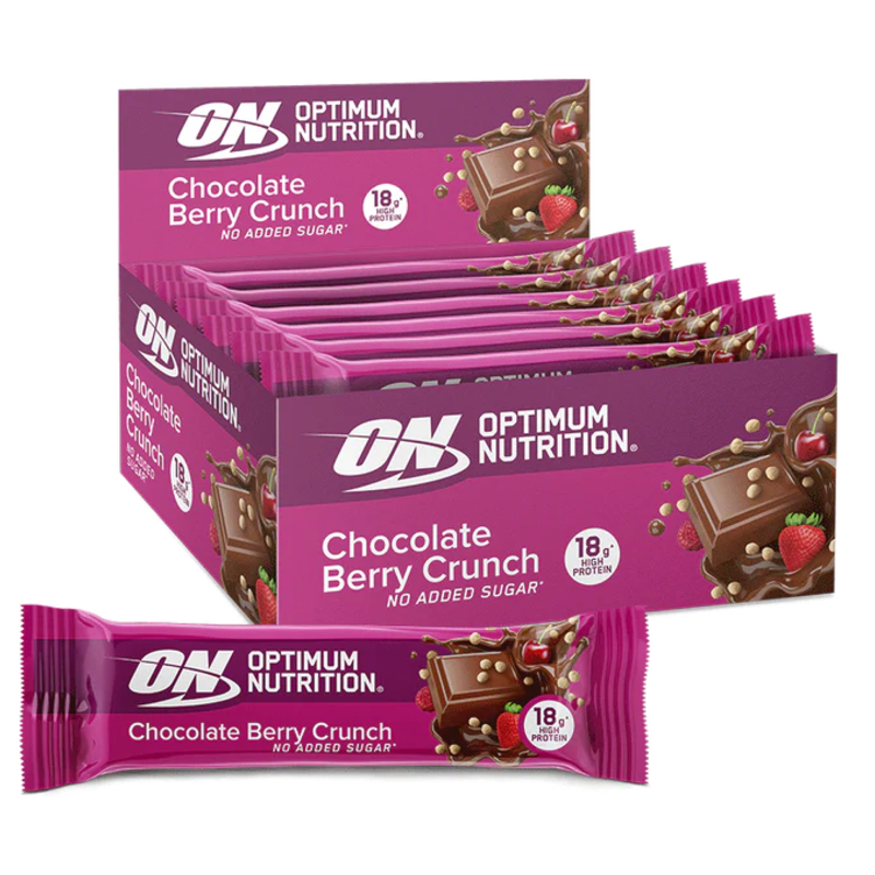 optimum-nutrition-chocolate-berry-crunch-protein-bar-18g-high-protein-riegel image 1