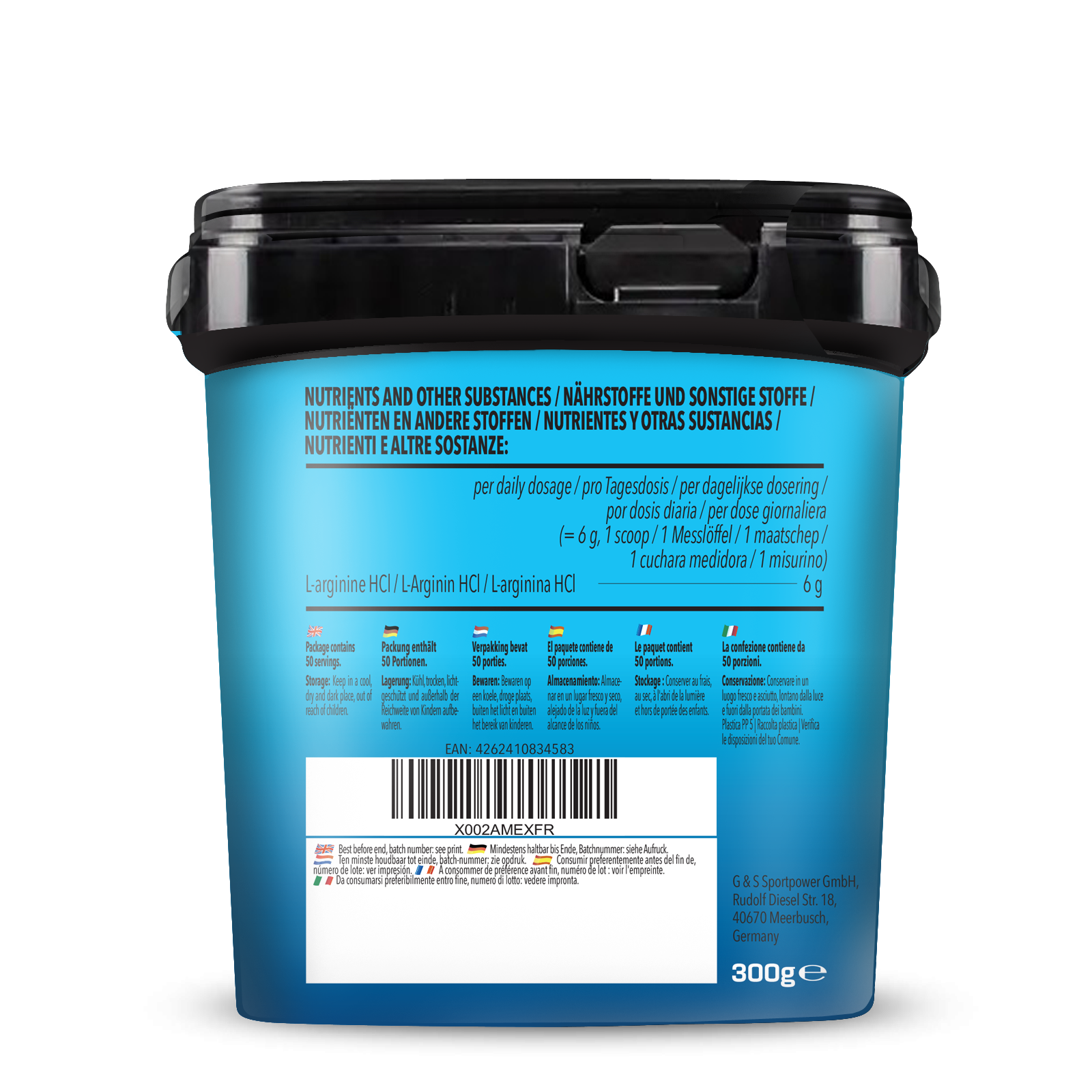 bodylab24-arginine-hcl-powder-300-g image 2